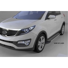 Пороги алюминиевые (Topaz) Kia Sorento (Киа Соренто) (2012-)