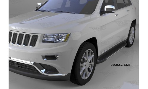 Пороги алюминиевые (Onyx) Jeep Gr. Cherokee (2011-) (кроме SRT) на Jeep Grand Cherokee (2014-2016) 