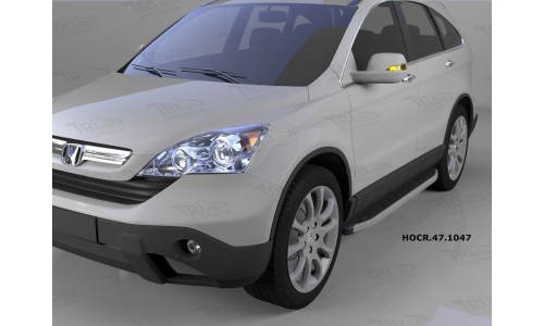 Пороги алюминиевые (Alyans) Honda (Хонда) CR-V (2007-2012) на Honda CR-V (2007-2012) 