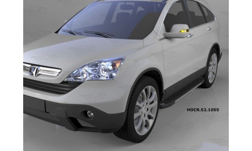 Пороги алюминиевые (Onyx) Honda (Хонда) CR-V (2007-2012) на Honda CR-V (2007-2012) 