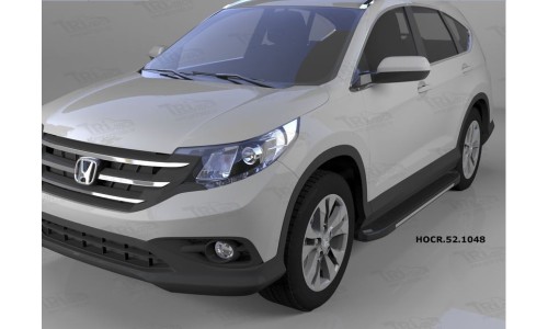 Пороги алюминиевые (Onyx) Honda (Хонда) CR-V (2012-2014 /2015-) на Honda CR-V (2012-2015) 