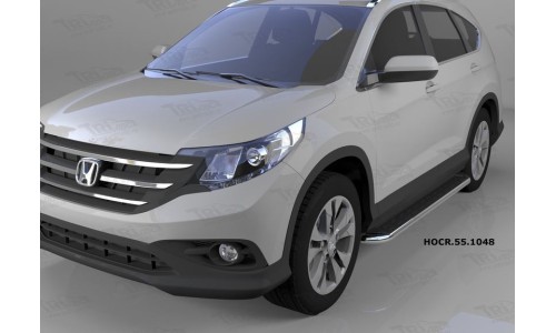 Пороги алюминиевые (Ring) Honda (Хонда) CR-V (2012-2014 /2015-) на Honda CR-V (2012-2015) 
