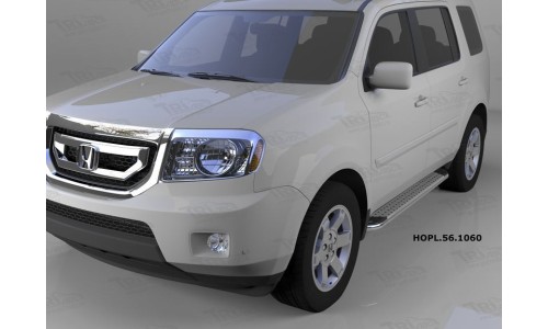 Пороги алюминиевые (Opal) Honda (Хонда) Pilot (2008-2010/2010-) на Honda Pilot (2008-2011) 