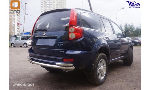 Защита заднего бампера Great Wall Hover (Грейт Вол Ховер) H5 (2010-) (одинарная с уголками) d 60/42 на Great Wall Hover H5 (2011-) 