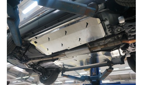 Защита днища Ford Explorer,V-все ( 2010-2015-) 3 части (без защиты картера) (Алюминий 4 мм) на Ford Explorer (2011-2015) 