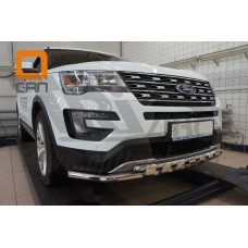 Защита переднего бампера Ford Explorer (2015-) (Shark) d60/42