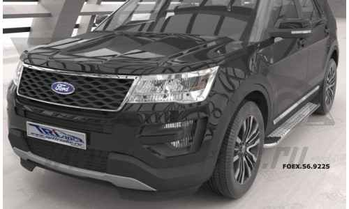 Пороги алюминиевые (Opal) Ford Explorer (2011-) на Ford Explorer (2011-2015) 
