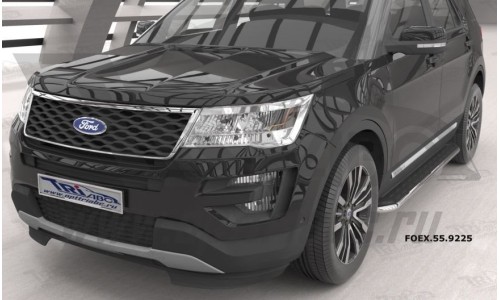 Пороги алюминиевые (Ring) Ford Explorer (2011-) на Ford Explorer (2011-2015) 