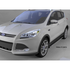 Пороги алюминиевые (Emerald Black) Ford Kuga (2013-)