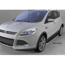 Пороги алюминиевые (Ring) Ford Kuga (2013-)