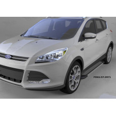 Пороги алюминиевые (Topaz) Ford Kuga (2013-)