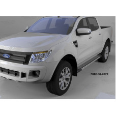 Пороги алюминиевые (Topaz) Ford Ranger (2012-)