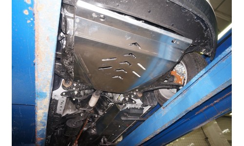 Защита днища Ford Edge V-3,5; AКПП;4X4(2014-)3 ч. (Алюминий 4 мм) на Ford Edge (2014-2015) 