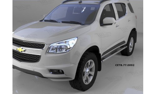 Пороги алюминиевые (Emerald Black) Chevrolet TrailBlazer (2013-) на Chevrolet Trailblazer (2012-) 