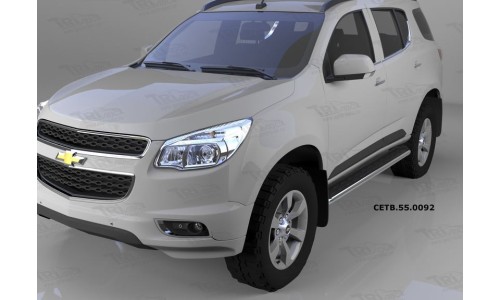 Пороги алюминиевые (Ring) Chevrolet TrailBlazer (2013-) на Chevrolet Trailblazer (2012-) 
