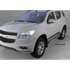 Пороги алюминиевые (Topaz) Chevrolet TrailBlazer (2013-)