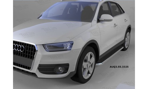 Пороги алюминиевые (Ring) Audi (Ауди) Q3 (2011-) на Audi Q3 (2011-) 