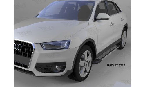 Пороги алюминиевые (Topaz) Audi (Ауди) Q3 (2011-) на Audi Q3 (2011-) 
