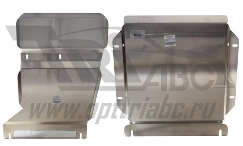 Защита картера двигателя и кпп VW Touareg (Туарег) V6i, V6TD(10-)/Audi (Ауди) Q7 V6i, V6TD(09-05.201 на Volkswagen Touareg (2010-2014) 