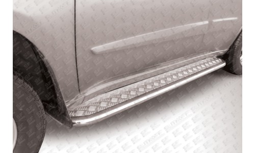 Пороги d42 c листом Chery Tiggo FL (2013) на Chery Tiggo FL (2013-) 