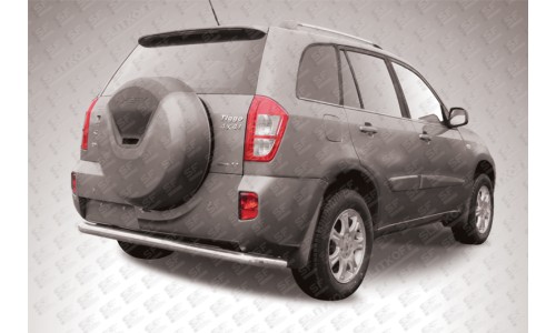 Защита заднего бампера d57 длинная Chery Tiggo FL (2013) на Chery Tiggo FL (2013-) 
