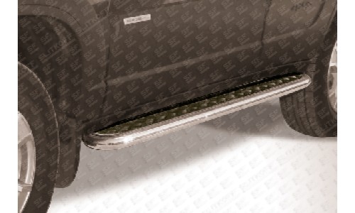 Пороги d57 с листом (чёрный 