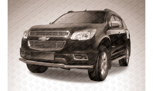 Защита переднего бампера d57+d57 двойная Chevrolet Trailblazer (2012) на Chevrolet Trailblazer (2012-) 