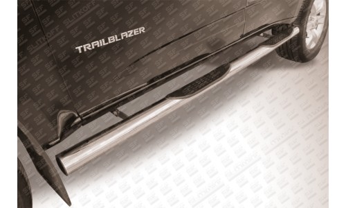 Пороги d76 с проступями Chevrolet Trailblazer (2012) на Chevrolet Trailblazer (2012-) 