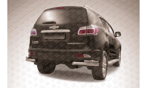 Уголки d76+d42 двойные Chevrolet Trailblazer (2012) на Chevrolet Trailblazer (2012-) 