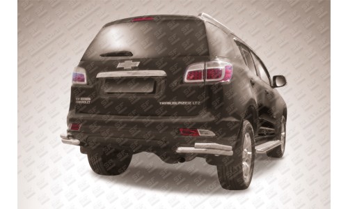 Уголки d57+d42 двойные Chevrolet Trailblazer (2012) на Chevrolet Trailblazer (2012-) 