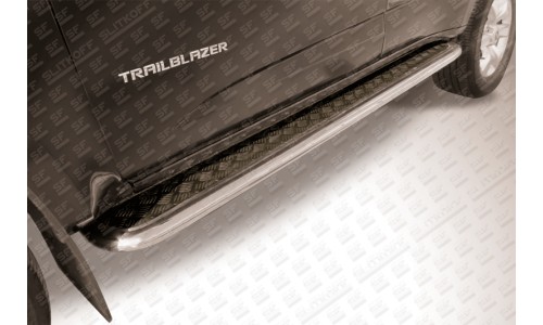 Пороги d57 с листом (чёрный 