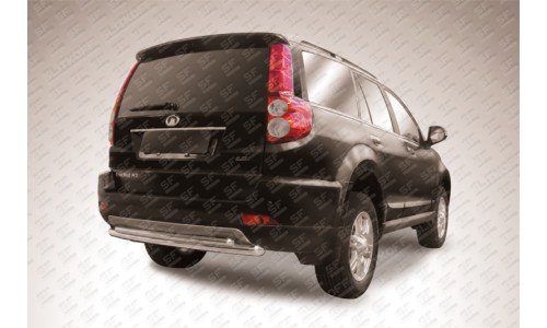 Защита заднего бампера d57+d42 двойная радиусная Great Wall Hover H3 (2014) на Great Wall Hover H3 (2014-) 