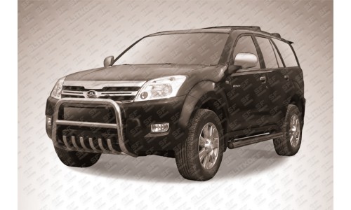 Кенгурятник низкий d57 c защитой картера Great Wall Hover 2008 на Great Wall Hover (2008) 