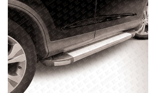 Пороги алюминиевые Honda CR-V (2013) (2L) на Honda CR-V (2012-2015) 