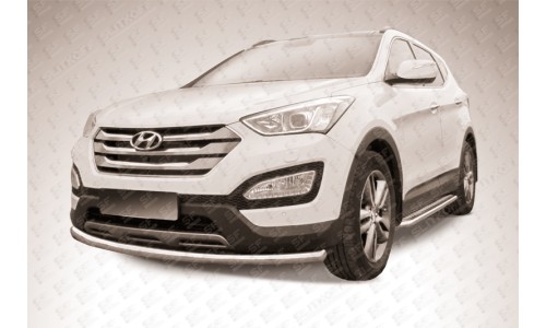Защита переднего бампера d57 Hyundai Santa Fe (2012) на Hyundai Santa Fe (2013-2018) 