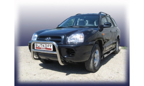 Кенгурятник низкий d57 Hyundai Santa Fe Classic (Таганрог) на Hyundai Santa Fe (2006-2010) 