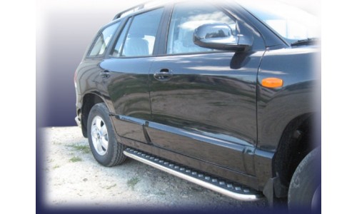 Пороги d42 с листом Hyundai Santa Fe Classic (Таганрог) на Hyundai Santa Fe (2006-2010) 