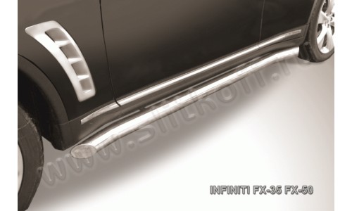 Пороги d76 с гибами Infiniti FX-35; FX-50 на Infiniti FX35/50 (2009-2012) 