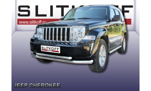 Защита переднего бампера d76+d57 JEEP CHEROKEE KK на Jeep Cherokee KK (2007 - 2013) 