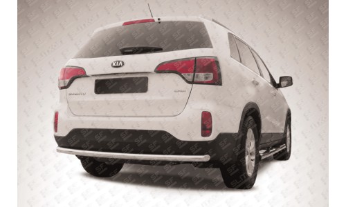 Защита заднего бампера d57 радиусная KIA Sorento (2013) на Kia Sorento (2012-) 