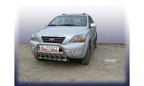 Кенгурятник низкий d57 c защитой картера KIA Sorento New (2006) на Kia Sorento (2002-2009) 