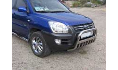 Кенгурятник низкий d57 c защитой картера KIA Sportage New (2008-2010) на Kia Sportage (2008-2010) 