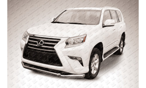 Защита переднего бампера d76+d57 двойная Lexus GX460 (2013) на Lexus GX460 (2014-) 