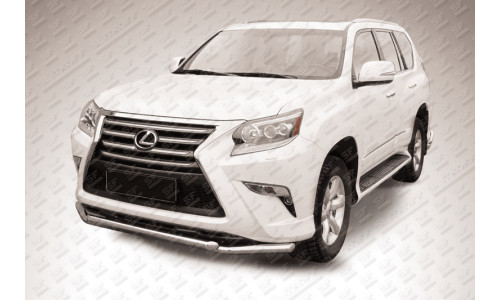 Защита переднего бампера d57+d57 двойная Lexus GX460 (2013) на Lexus GX460 (2014-) 