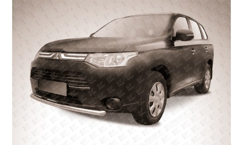Защита переднего бампера d57 короткая Mitsubishi Outlander (2014) на Mitsubishi Outlander (2014-2015) 