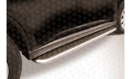 Пороги d42 с листом (чёрный 