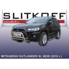 Кенгурятник низкий d57 Mitsubishi Outlander XL (рестайлинг 2010)