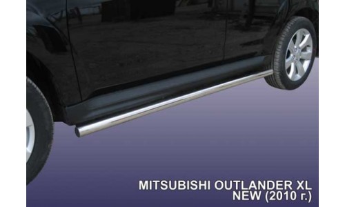Пороги d57 труба Mitsubishi Outlander XL (рестайлинг 2010) на Mitsubishi Outlander XL (2010-2012) 