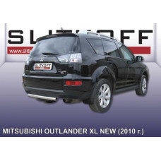 Защита заднего бампера d57 Mitsubishi Outlander XL (рестайлинг 2010)