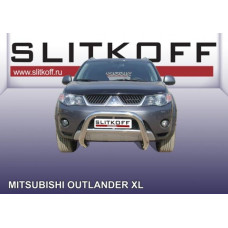 Кенгурятник низкий d76 Mitsubishi Outlander XL (до 2010)